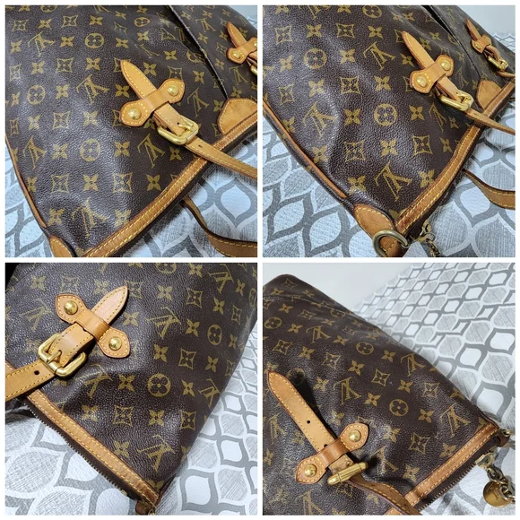 LOUIS VUITTON Monogram Palermo GM Shoulder Bag Brown/Beige - Picture 12 of 16